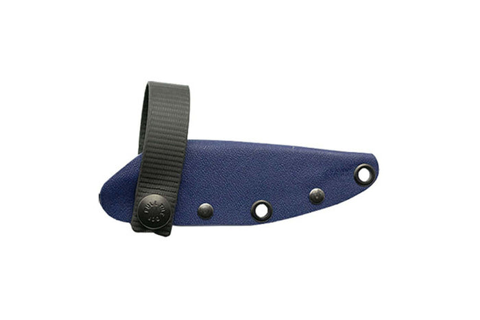 Couteau Wildsteer Troll TRO3108 lame noire 8,5cm manche tactiprène bleu + étui en Kydex