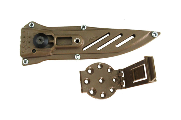 Couteau Wildsteer Wild Tech4 WT43111 lame noire 9cm manche paracorde Désert Camo + étui en POM