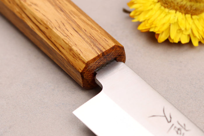 Couteau yanagiba 21cm artisanal japonais Tsunehisa AUS-8 manche en chêne