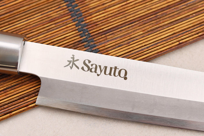 Couteau yanagiba 24cm Sayuto Ebène 7Cr manche en ébène