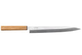 Couteau yanagiba 27cm artisanal japonais Tsunehisa AUS-8 manche en chêne