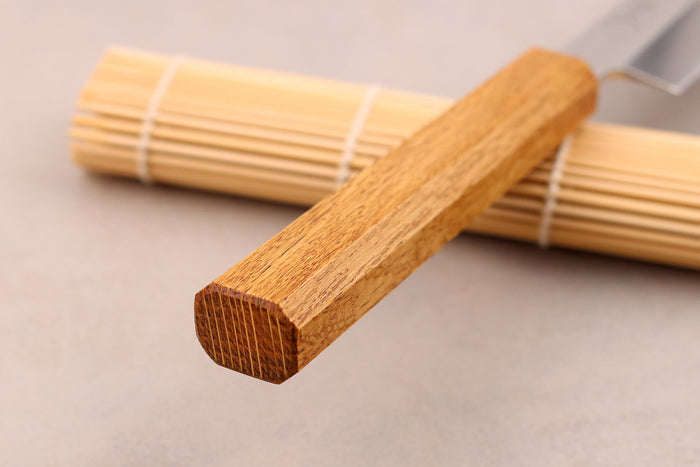 Couteau yanagiba 27cm artisanal japonais Tsunehisa AUS-8 manche en chêne