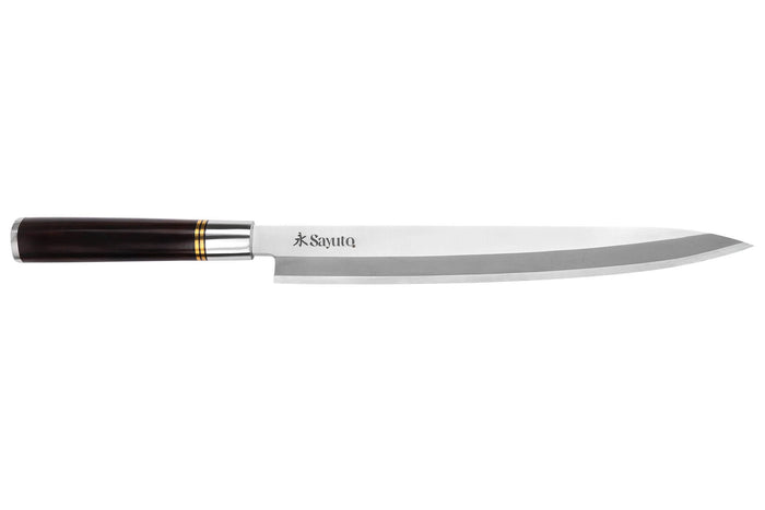 Couteau yanagiba 27cm Sayuto Ebène 7Cr manche en ébène