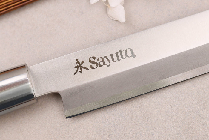 Couteau yanagiba 27cm Sayuto Ebène 7Cr manche en ébène