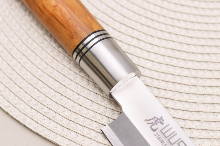 Couteau yanagiba 27cm Wusaki Olive 7Cr manche en olivier + saya