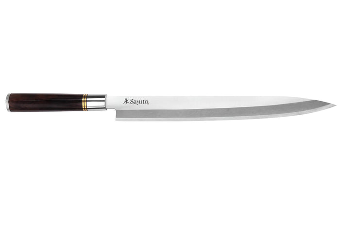 Couteau yanagiba 30cm Sayuto Ebène 7Cr manche en ébène