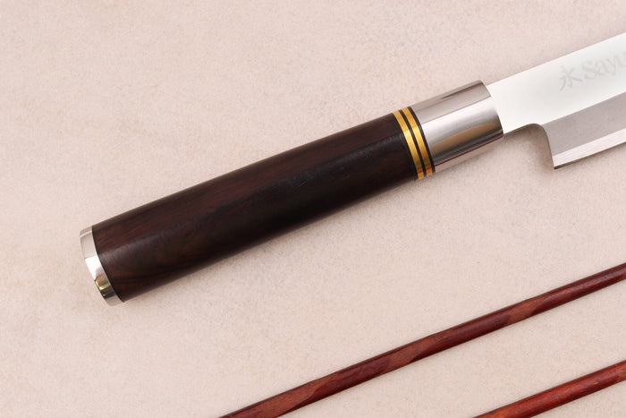 Couteau yanagiba 30cm Sayuto Ebène 7Cr manche en ébène
