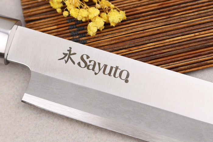 Couteau yanagiba 30cm Sayuto Ebène 7Cr manche en ébène