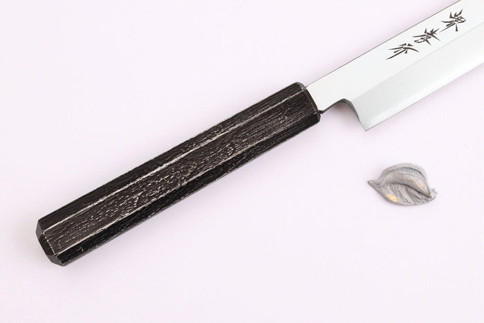 Couteau yanagiba japonais 24cm Sakai Takayuki Nanairo manche en résine ABS laquée
