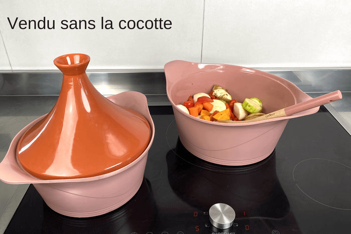 Couvercle tajine Cookut en céramique pour L'Incroyable cocotte 24cm + livret de recettes