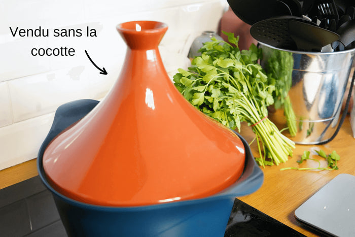 Couvercle tajine Cookut en céramique pour L'Incroyable cocotte 24cm + livret de recettes