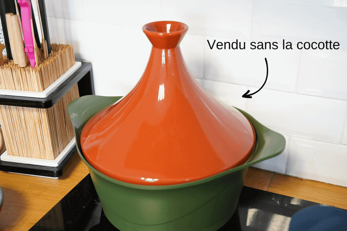 Couvercle tajine Cookut en céramique pour L'Incroyable cocotte 24cm + livret de recettes