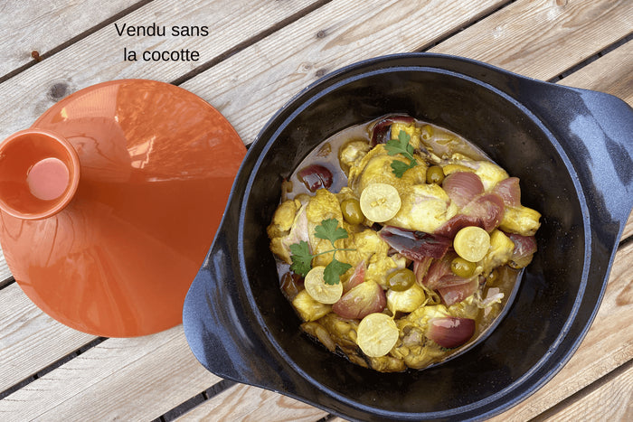 Couvercle tajine Cookut en céramique pour L'Incroyable cocotte 24cm + livret de recettes