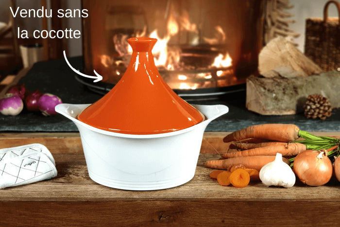Couvercle tajine Cookut en céramique pour L'Incroyable cocotte 24cm + livret de recettes