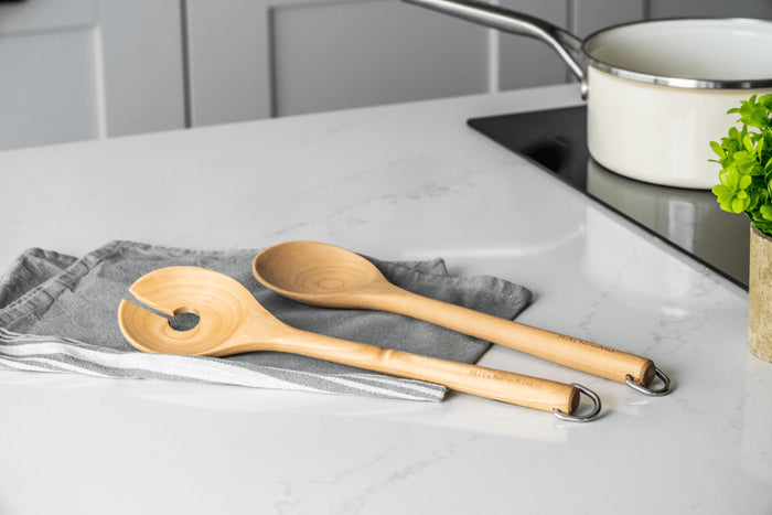 Couverts à salade Kitchen Aid en bois de bouleau