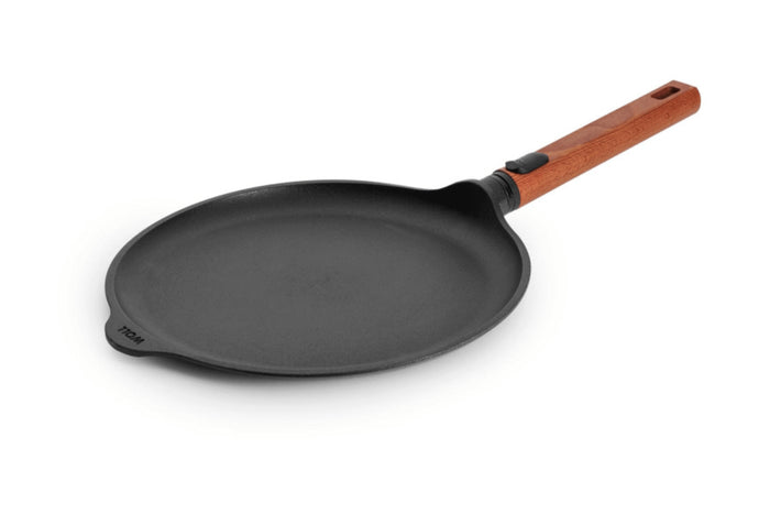 Crêpière Woll Diamond QXR Eco Logic en fonte d'aluminium manche amovible bois 26cm