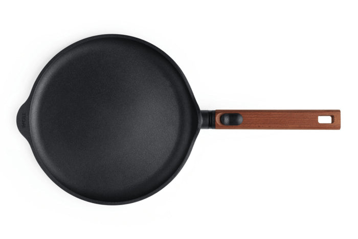 Crêpière Woll Diamond QXR Eco Logic en fonte d'aluminium manche amovible bois 26cm
