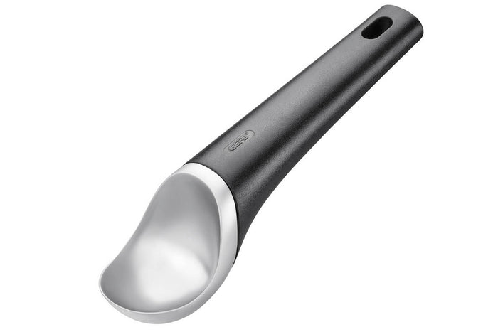 Cuillère à glace Gefu Italia en zinc moulé / ABS noir