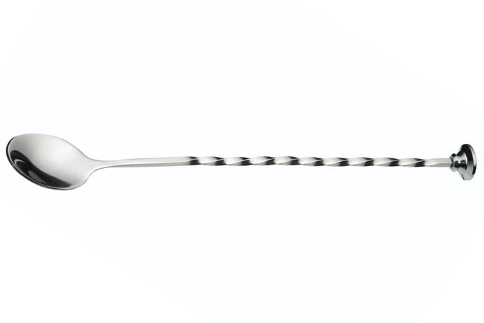 Cuillère à mélanger BarCraft manche torsadé et disque en acier inoxydable 28cm