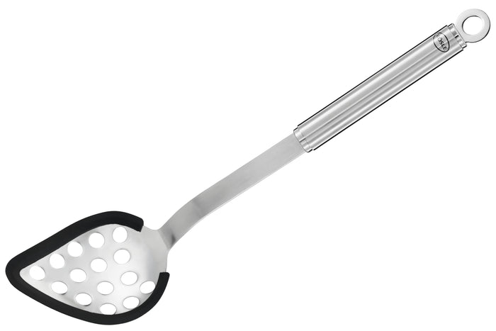 Cuillère ajourée Rosle en acier inoxydable et silicone