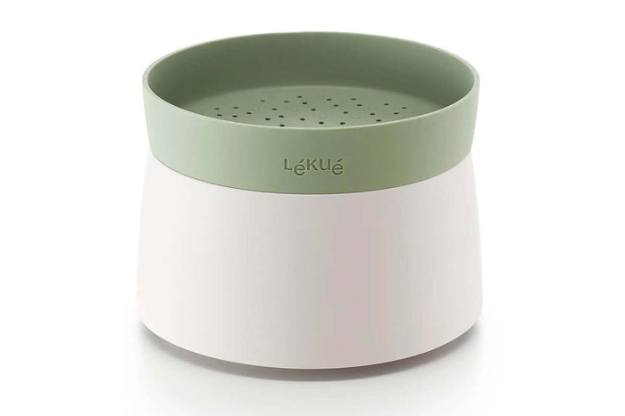 Cuiseur à riz et céréales rapide Lékué Quick Quinoa & Rice Cooker en silicone platinum