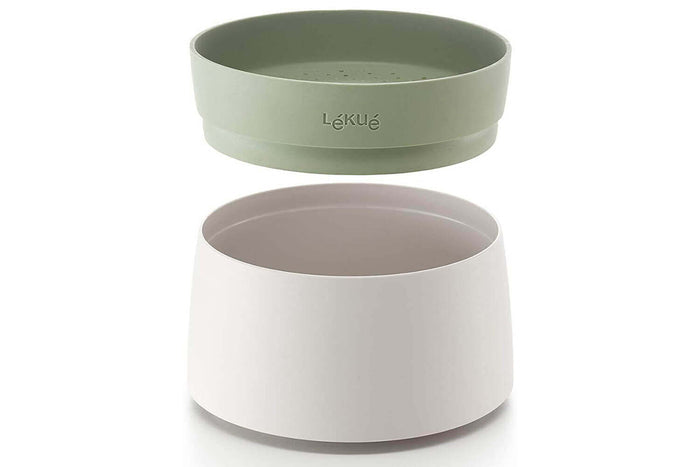Cuiseur à riz et céréales rapide Lékué Quick Quinoa & Rice Cooker en silicone platinum