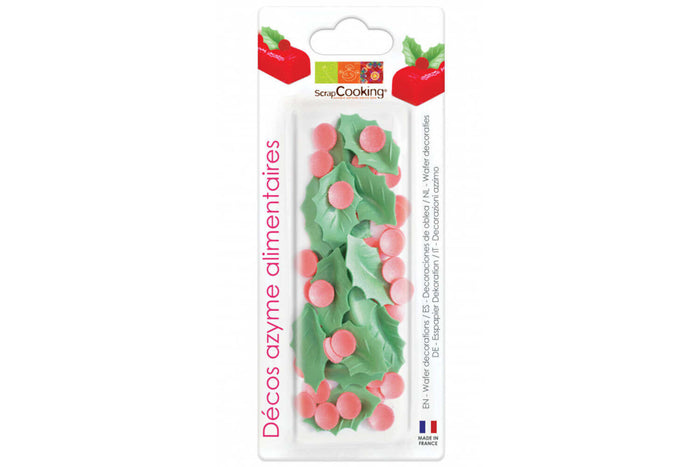 Décors en azyme houx Scrapcooking
