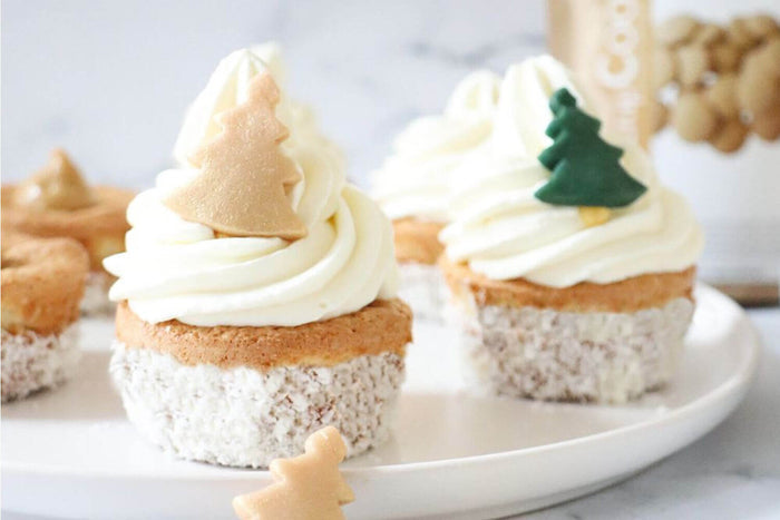 Décors Scrapcooking Sapins de Noël en pâte d'amande