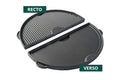Demi-plancha réversible en fonte pour Big Green Egg XLarge et 2XLarge