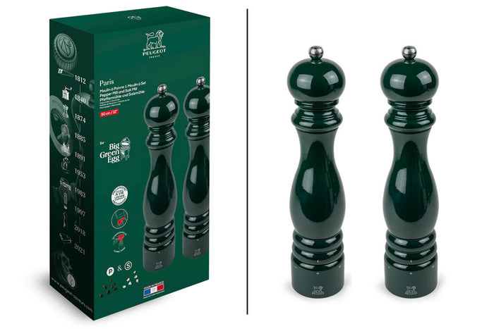 Duo de moulins Peugeot Paris U'Select Big Green Egg sel et poivre 30cm