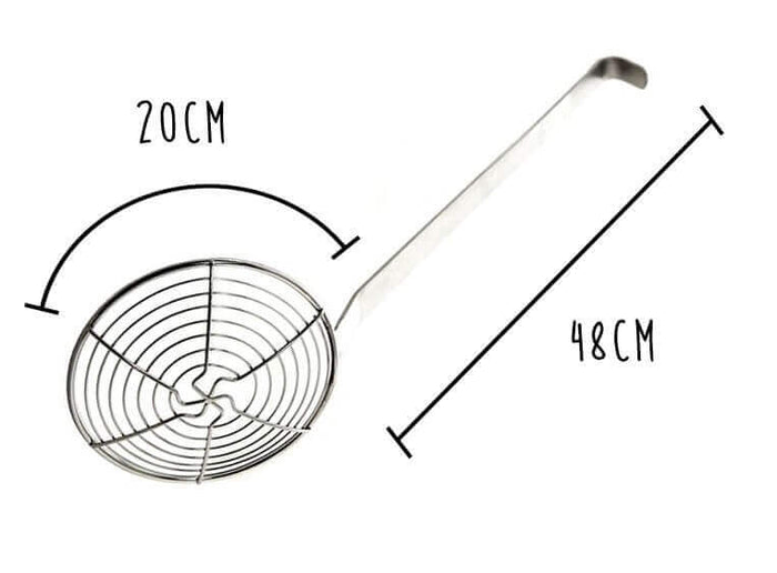 Ecumoire à friture en inox - Diamètre 20cm
