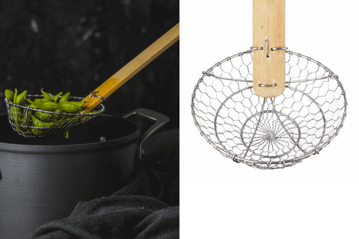 Écumoire orientale KitchenCraft World of Flavours en bambou 33cm