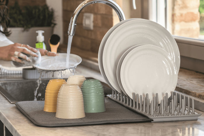 Egouttoir à vaisselle Guzzini Dry & Safe gris multifonction
