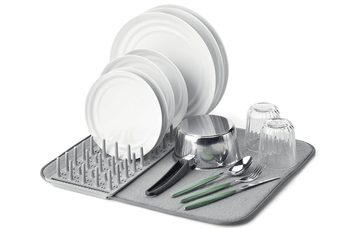 Egouttoir à vaisselle Guzzini Dry & Safe gris multifonction
