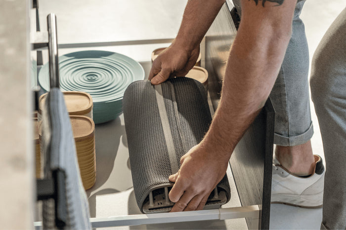 Egouttoir à vaisselle Guzzini Dry & Safe gris multifonction
