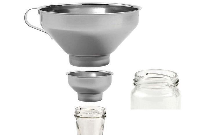 Entonnoir à confiture ø15cm De Buyer en inox à 2 embouts