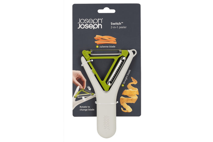 Éplucheur 2 en 1 Joseph Joseph Switch pierre/vert