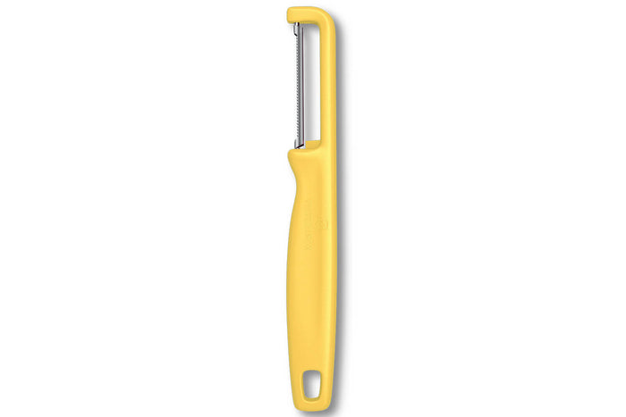 Éplucheur à tomates Victorinox Iota à lame dentée et manche jaune