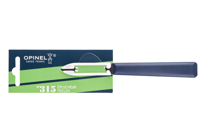 Éplucheur Opinel Les Essentiels + n°315 lame 6cm manche en polymère bleu