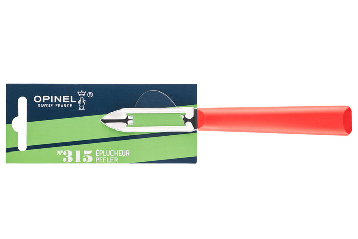 Éplucheur Opinel Les Essentiels + n°315 lame 6cm manche en polymère rouge