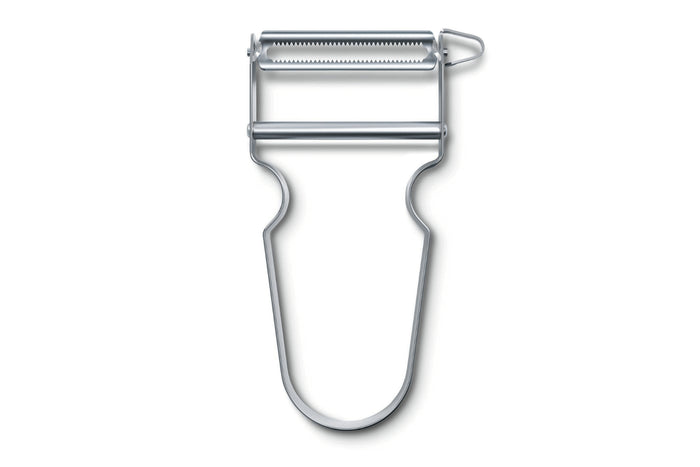 Éplucheur STAR Victorinox tout inox lame dentelée double tranchant