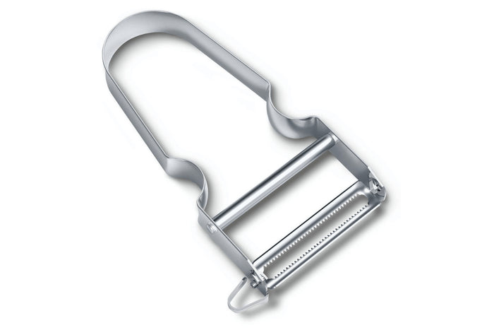 Éplucheur STAR Victorinox tout inox lame dentelée double tranchant