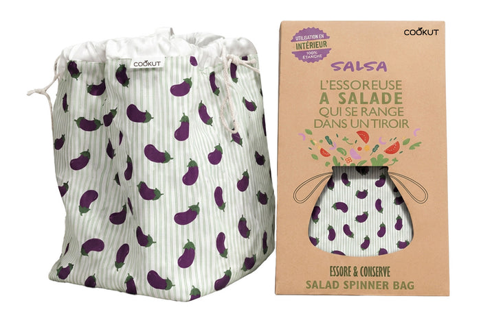 Essoreuse à salade Cookut motif aubergine
