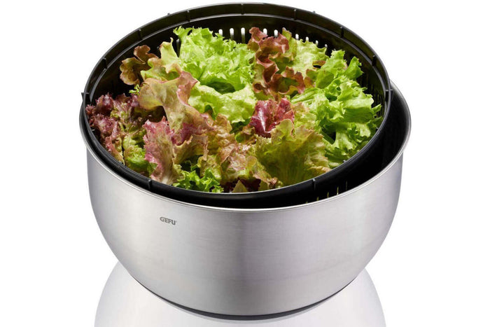 Essoreuse à salade Gefu Pullit en acier inoxydable - 25cm