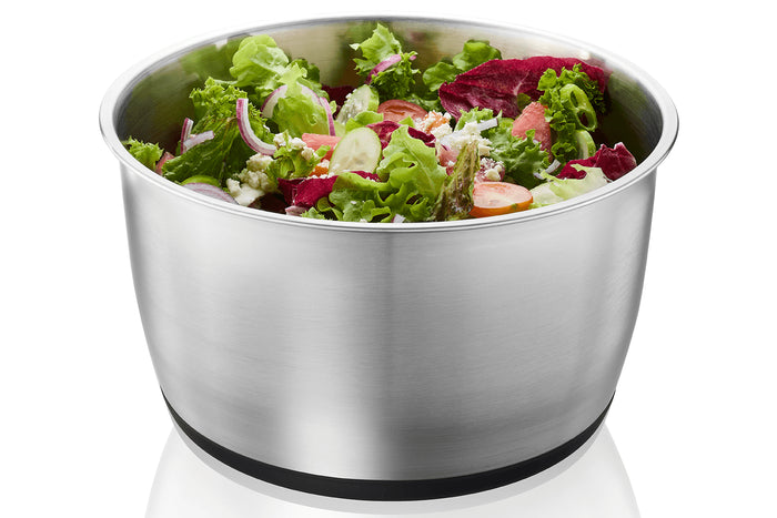 Essoreuse à salade Gefu PUSH IT en acier inoxydable 5L