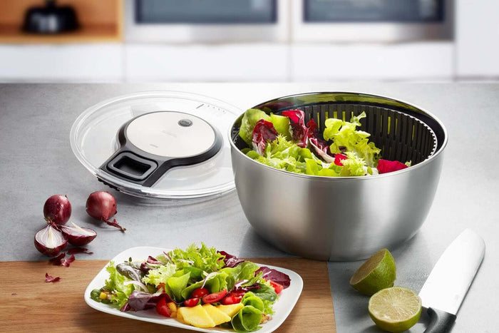 Essoreuse à salade Gefu Speedwing acier inox avec cordon