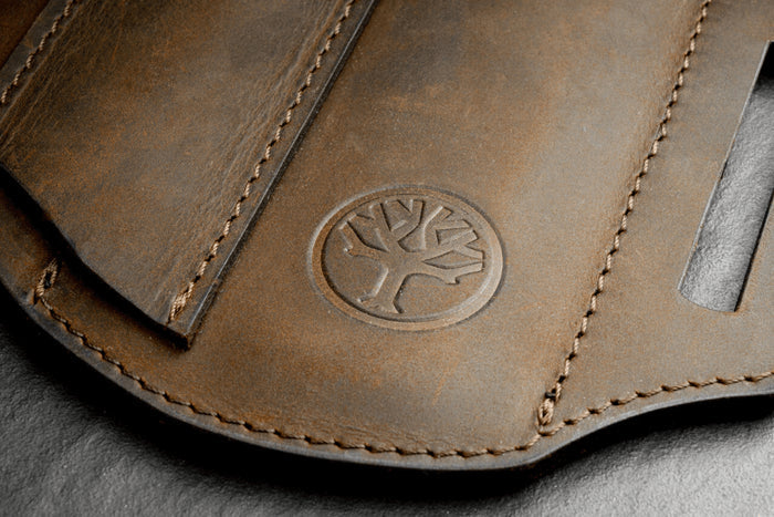 Étui Böker Nubuck Ed-Three 09BO296 en cuir marron 3 compartiments