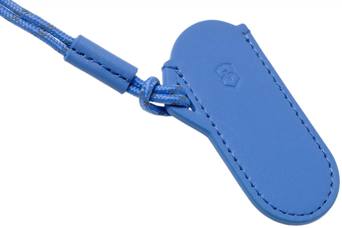 Etui cuir bleu Victorinox Summer Rain pour couteaux suisses 7cm