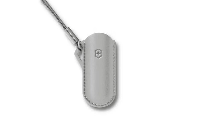 Etui cuir gris Victorinox Mystical Morning pour couteaux suisses 7cm