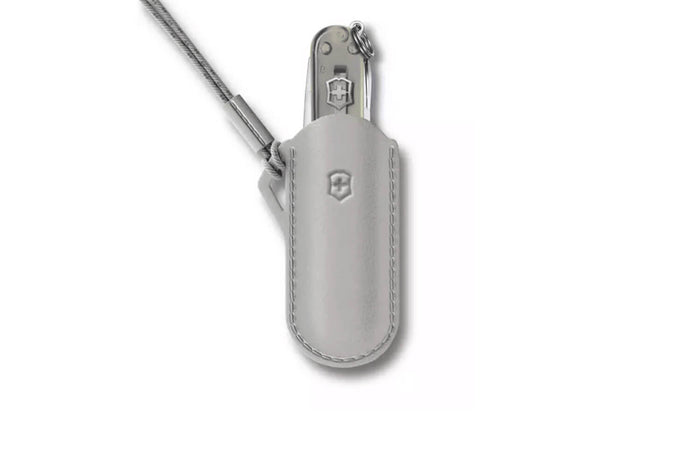 Etui cuir gris Victorinox Mystical Morning pour couteaux suisses 7cm